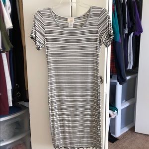 Mid length striped dress